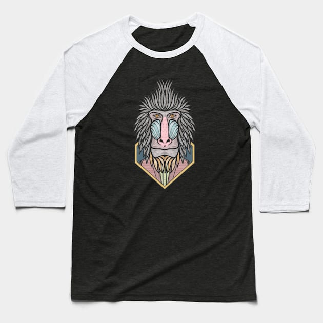 Mandrill Baseball T-Shirt by milhad